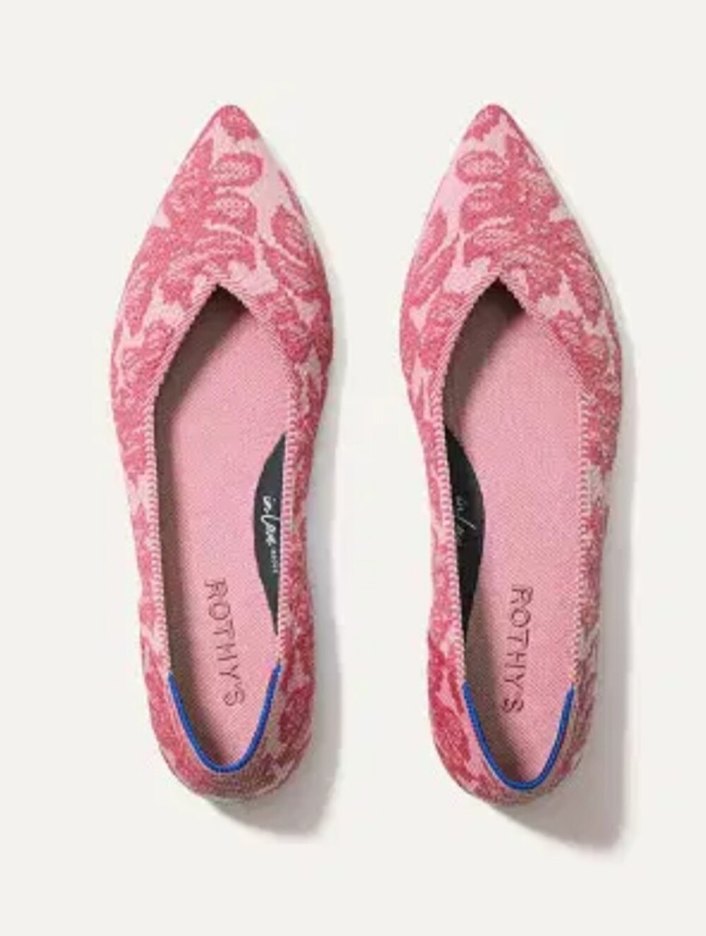 ROTHY'S The point II Hibiscus Chantilly Pink Fuschia Floral 7